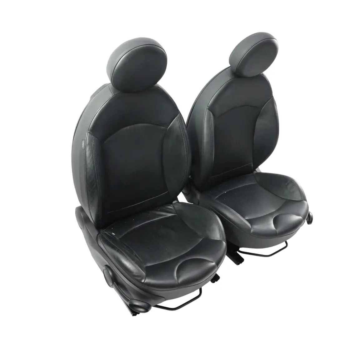Mini R57 Cabrio Heated Leather Sport Seats Black Leather Punch Seat Set - SKU R57-SEATS-SPORT-LEATHER-SET-T8E1-4 - Part number R57-SEATS-SPORT-LEATHER-SET-T8E1