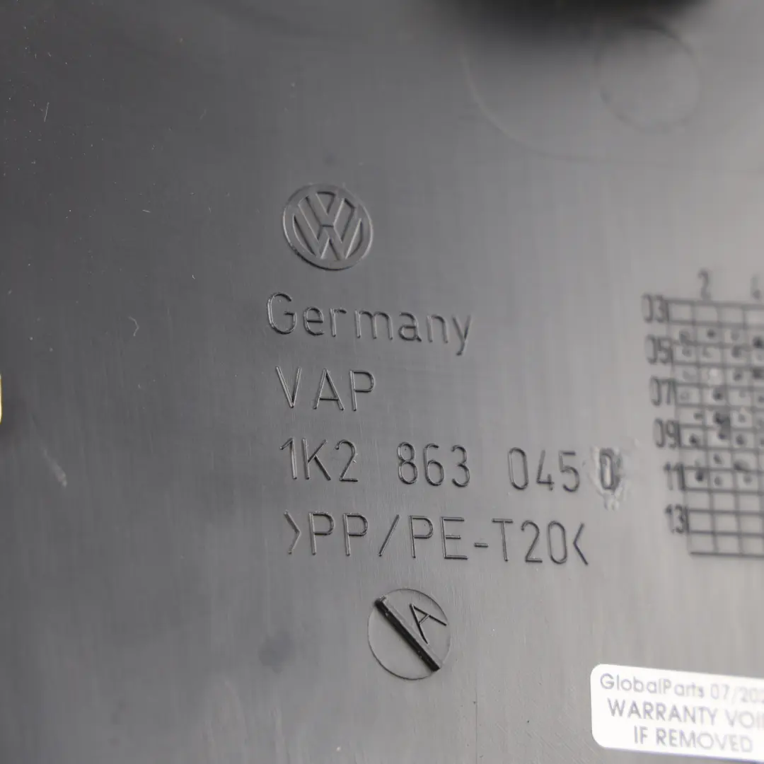 Volkswagen Golf Mk6 Centre Console Side Trim Left N/S - SKU RHD-1K2863045D - Part number 1K2863045D