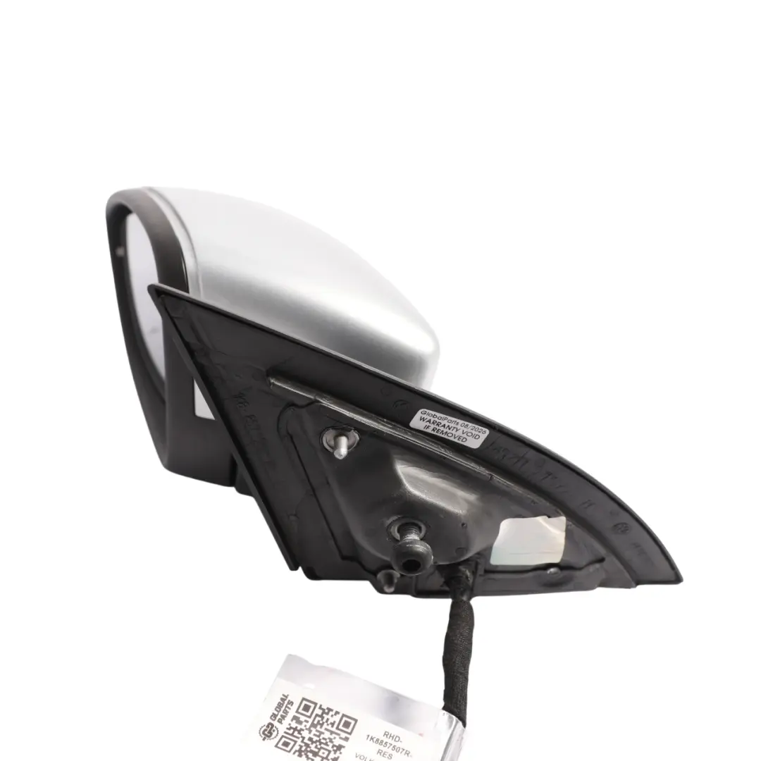VW Scirocco Mk3 Door Wing Mirror Left N/S Reflex Silver - A7W - SKU RHD-1K8857507R-RES - Part number 1K8857507R
