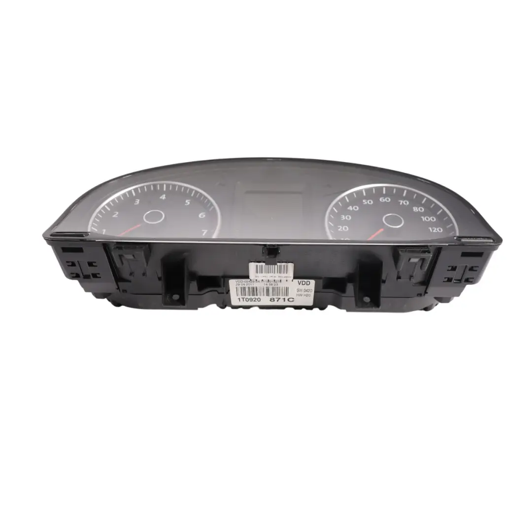 Speedometer Instrument Cluster Petrol Automatic to Volkswagen Touran 1T with Part number 1T0920871C Volkswagen Touran 1T Speedometer Instrument Cluster Petrol Automatic - SKU RHD-1T0920871C - Part number 1T0920871C