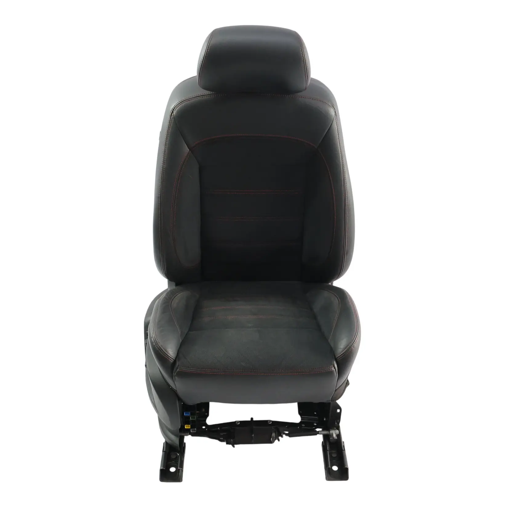 Ford S-Max Mk1 Front Seat Memory Heated Right O/S Black Red Leather Alcantara