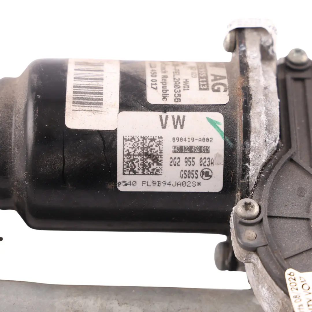 Volkswagen Polo Mk6 Front Windscreen Wiper Motor Linkage Assembly - SKU RHD-2G2955023A - Part number 2G2955023A