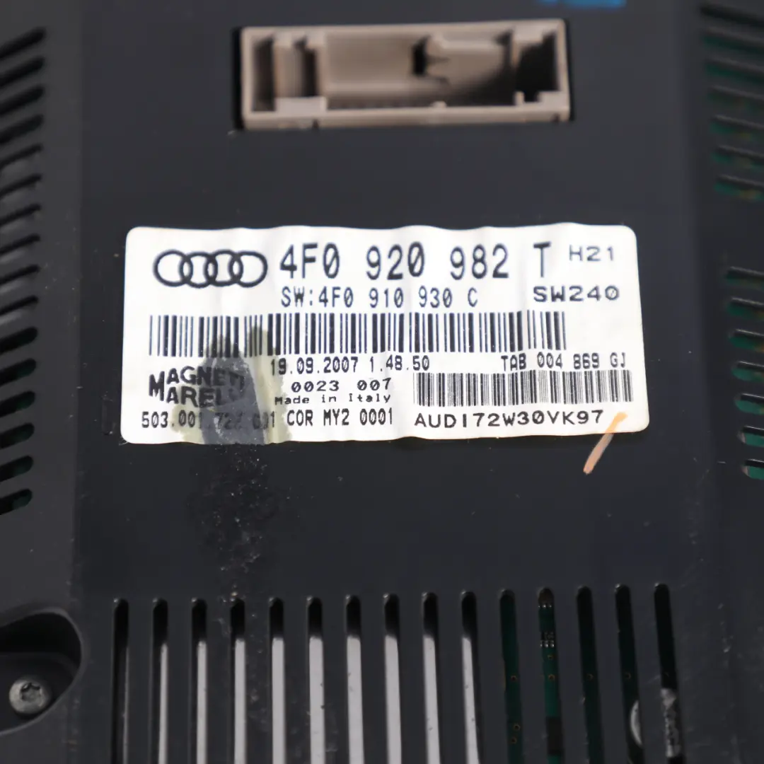 Audi A6 C6 Instrument Cluster Speedo Clocks Diesel Automatic - SKU RHD-4F0920982T - Part number 4F0920982T
