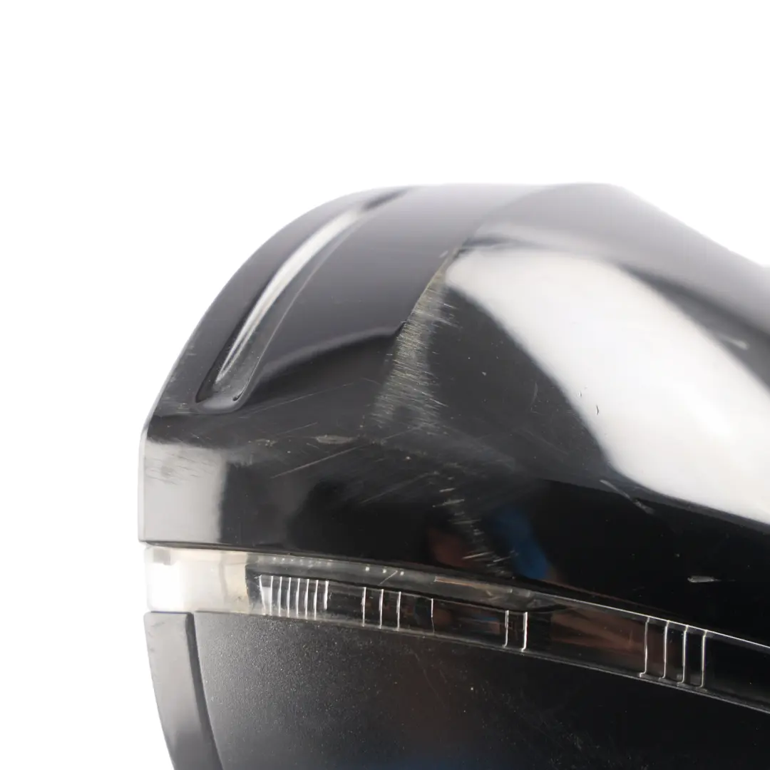Audi A6 C7 Door Mirror Wing Electric Right O/S Brilliant Black-Y9B - SKU RHD-4G2857410AE-BBL - Part number 4G2857410AE