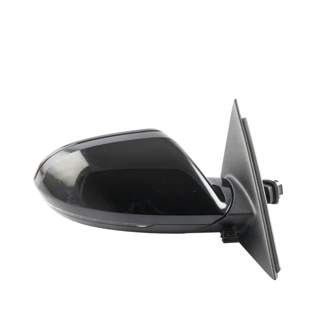 Audi A6 C7 Door Mirror Wing Electric Right O/S Brilliant Black-Y9B - SKU RHD-4G2857410AE-BBL - Part number 4G2857410AE