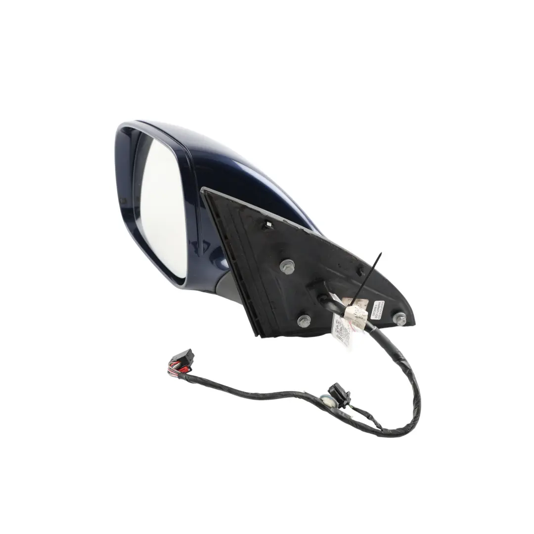 Door Wing Mirror Power Fold Left N/S Mugello Blue Pearl Effect - Z5E to Audi Q7 4L with Part number 4L2857409E Audi Q7 4L Door Wing Mirror Power Fold Left N/S Mugello Blue Pearl Effect - Z5E - SKU RHD-4L2857409E-MUB - Part number 4L2857409E