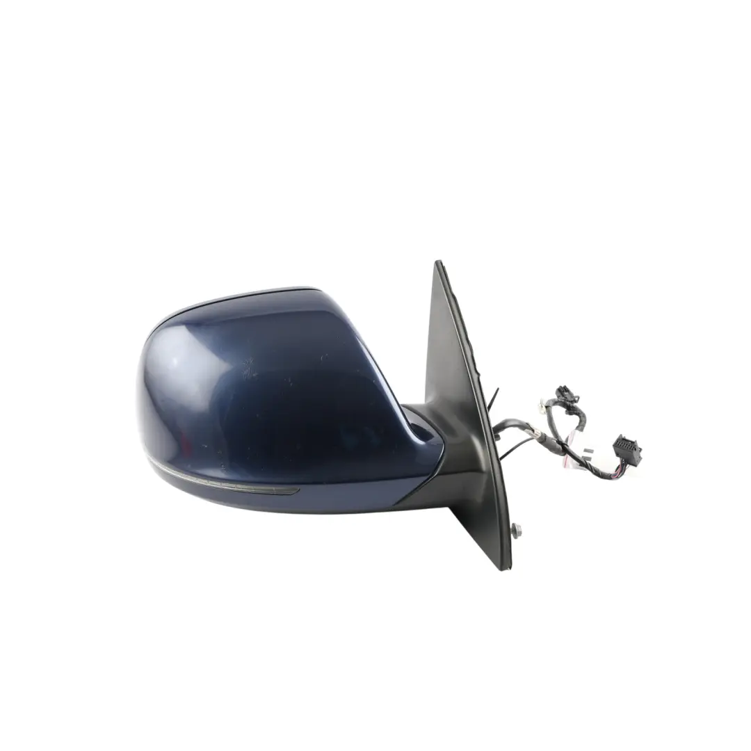 Audi Q7 4L Door Wing Mirror Heated Fold Right O/S Mugello Blue - Z5E - SKU RHD-4L2857410S-MUB - Part number 4L2857410S