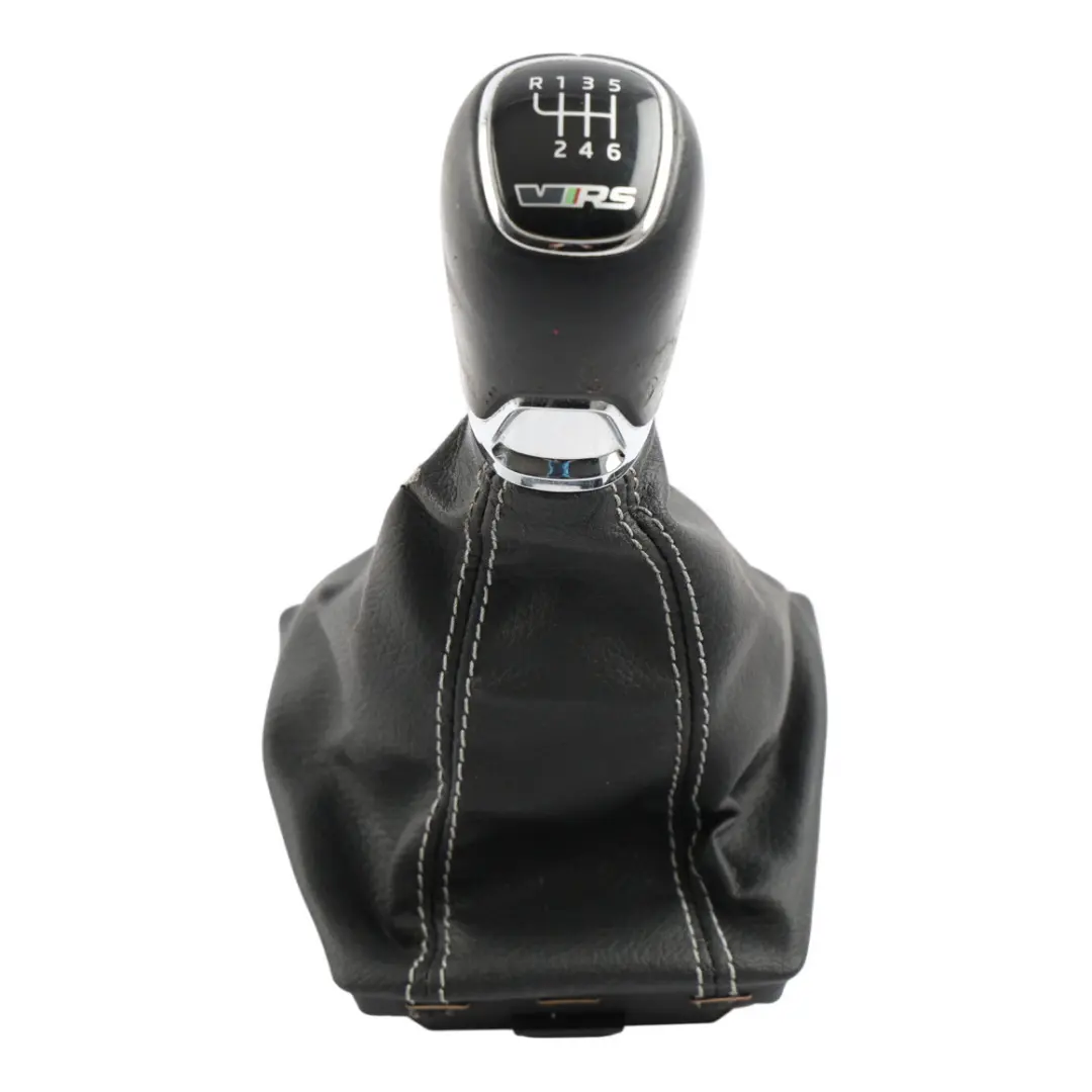 Mk3 Gearstick Lever Knob Leather Trim Leatherette to Skoda Octavia with Part number 5E2711113BD Skoda Octavia Mk3 Gearstick Lever Knob Leather Trim Leatherette - SKU RHD-5E2711113BD - Part number 5E2711113BD