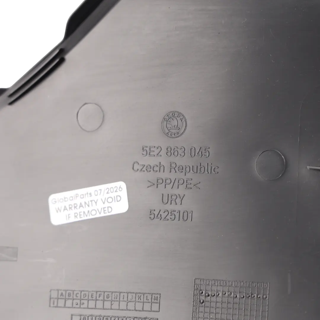 Mk3 Centre Console Trim Cover Panel Moulding Left N/S to Skoda Octavia with Part number 5E2863045 Skoda Octavia Mk3 Centre Console Trim Cover Panel Moulding Left N/S - SKU RHD-5E2863045 - Part number 5E2863045