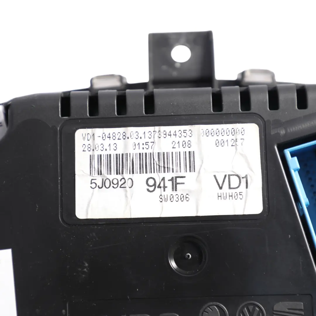 Mk2 5J Instrument Cluster Speedo Clocks Petrol Automatic to Skoda Fabia with Part number 5J0920941F Skoda Fabia Mk2 5J Instrument Cluster Speedo Clocks Petrol Automatic - SKU RHD-5J0920941F - Part number 5J0920941F
