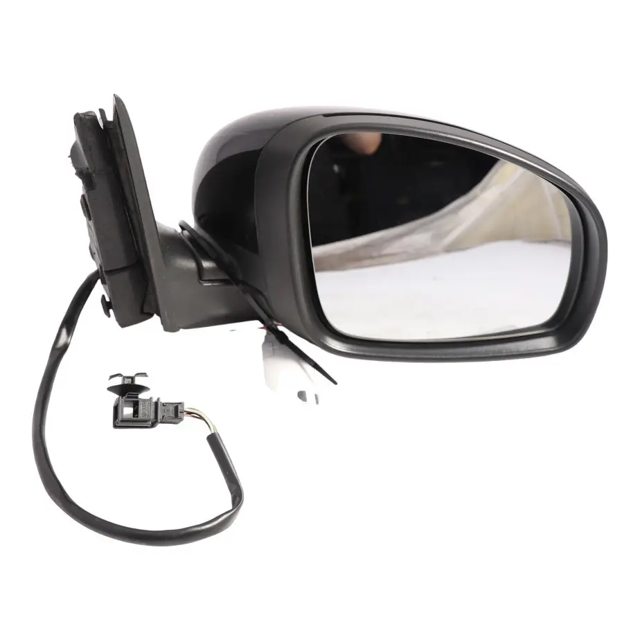 Skoda Fabia 5J Door Wing Mirror Right O/S Black Magic Pearl Effect - F9R