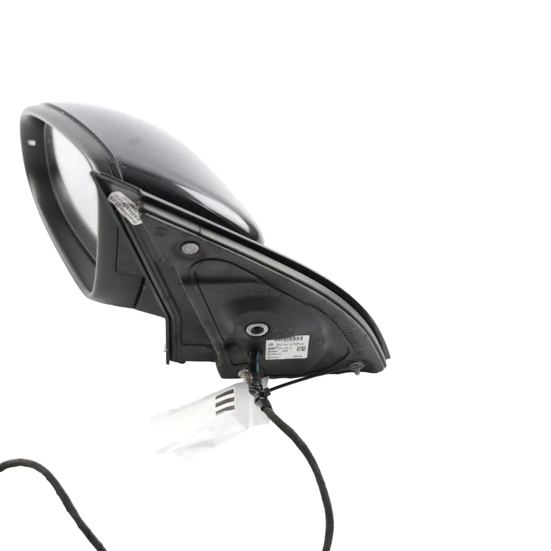 Volkswagen Golf 6 Wing Mirror Door Left N/S Electric Deep Black C9X - SKU RHD-5K0857507AD-DBL - Part number 5K0857507AD
