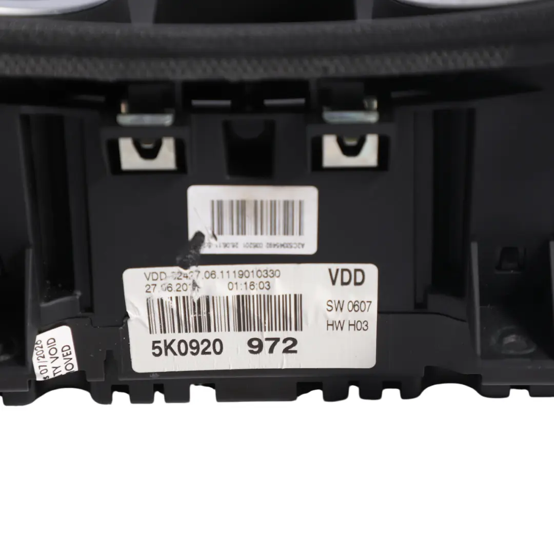 5k Speedometer Instrument Cluster Speedo Petrol Manual to Volkswagen Golf with Part number 5K0920972 Volkswagen Golf 5k Speedometer Instrument Cluster Speedo Petrol Manual - SKU RHD-5K0920972 - Part number 5K0920972