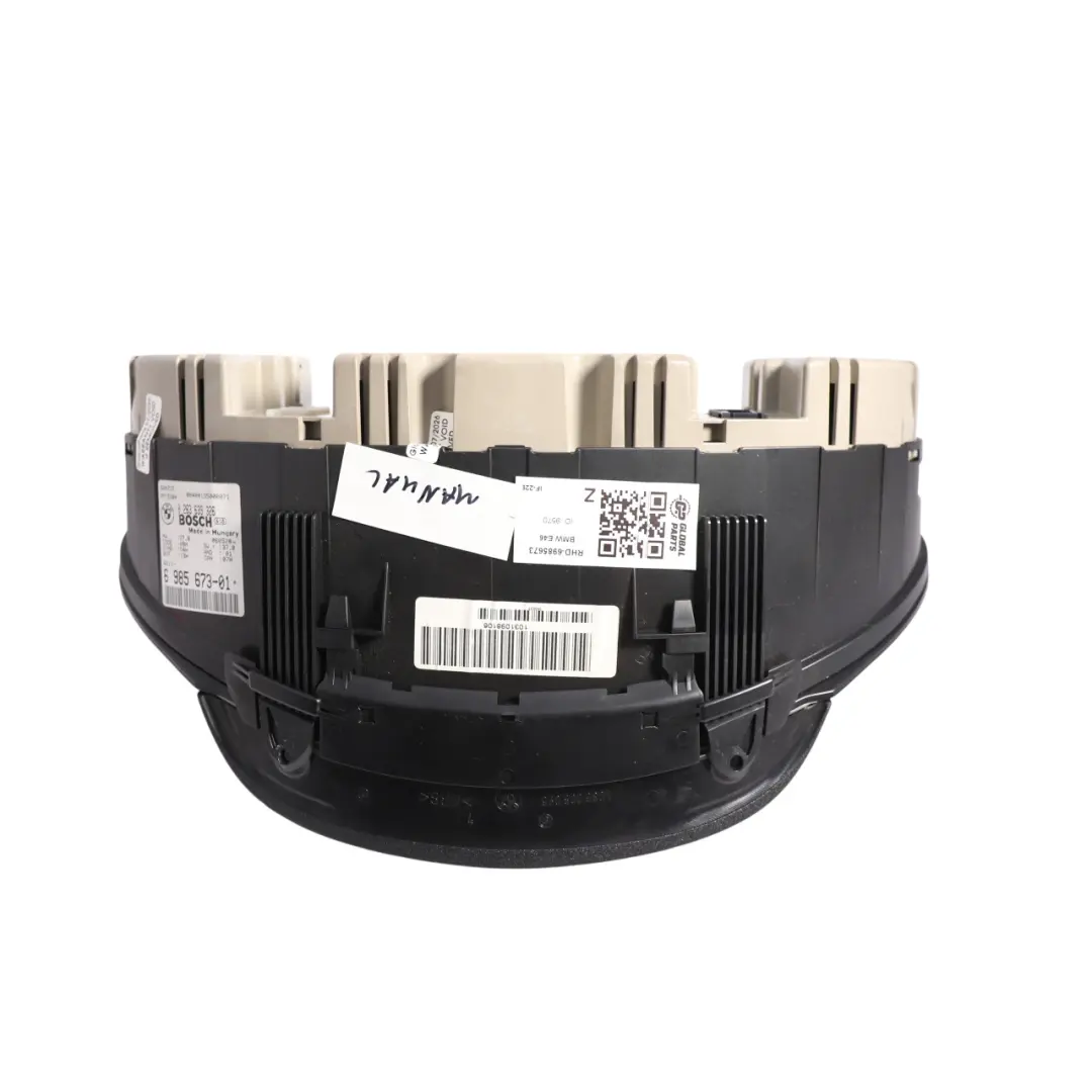 Speedo Speedometer Instrument Cluster Manual to BMW E46 320Cd Diesel with Part number 6985673 BMW E46 320Cd Diesel Speedo Speedometer Instrument Cluster Manual - SKU RHD-6985673 - Part number 6985673