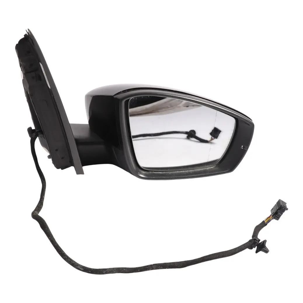 Volkswagen Polo Mk5 6C Door Wing Mirror Right O/S Deep Black - C9X 6C2857508B