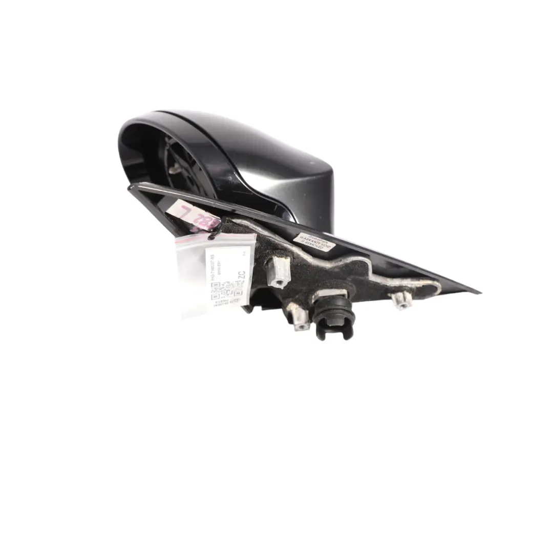 BMW E81 E82 M Sport Wing Mirror Without Glass Left N/S Black Sapphire - 475 - SKU RHD-7185337-BS - Part number 7185337