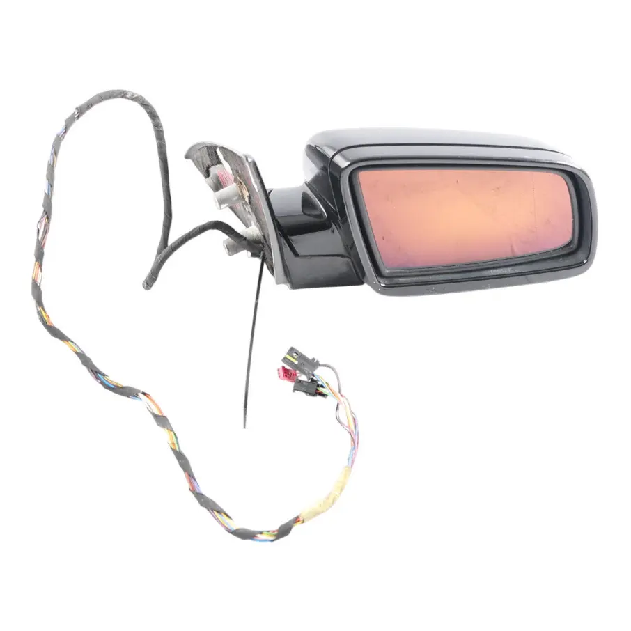 BMW E63 E64 Heated Right Wing Mirror O/S Black Sapphire Metallic - 475