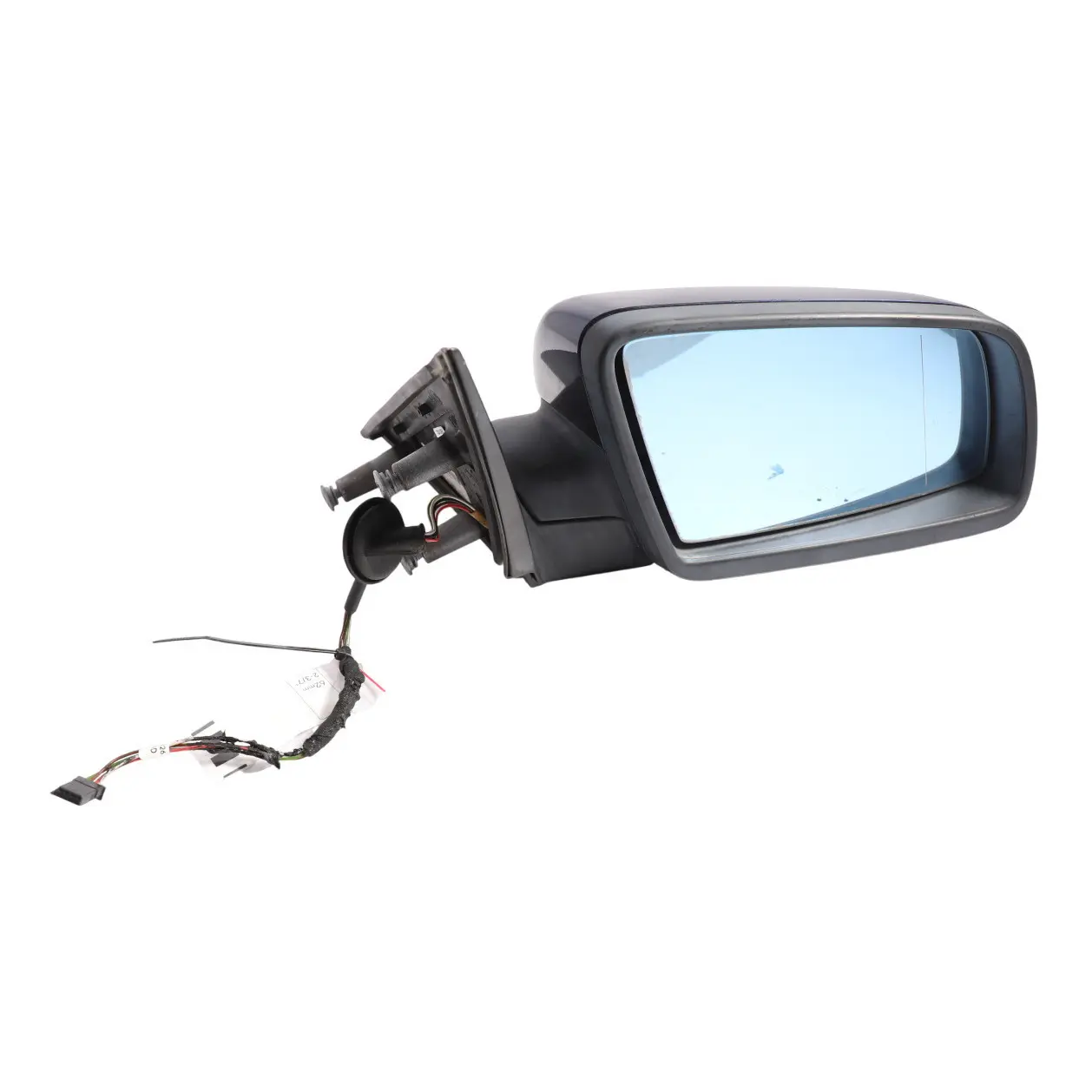 BMW E60 E61 LCI Heated Right Wing Mirror O/S Tiefseeblau Blue A76