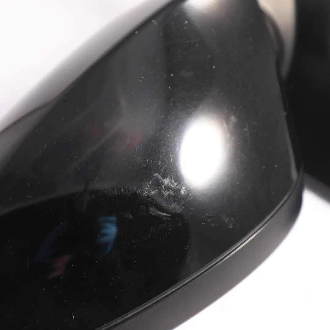 BMW E87 Passenger Side Heated Left Wing Mirror N/S Schwarz 2 Black 668 - SKU RHD-7189851-SCH - Part number 7189851