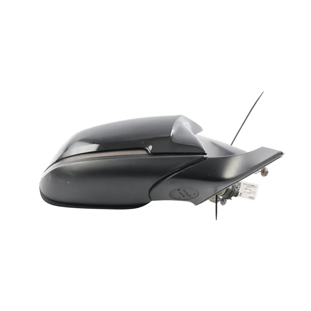 BMW F20 LCI Door Wing Mirror Heated Right O/S Schwarz 2 Black 668 - SKU RHD-7242704-SCH3 - Part number 7242704