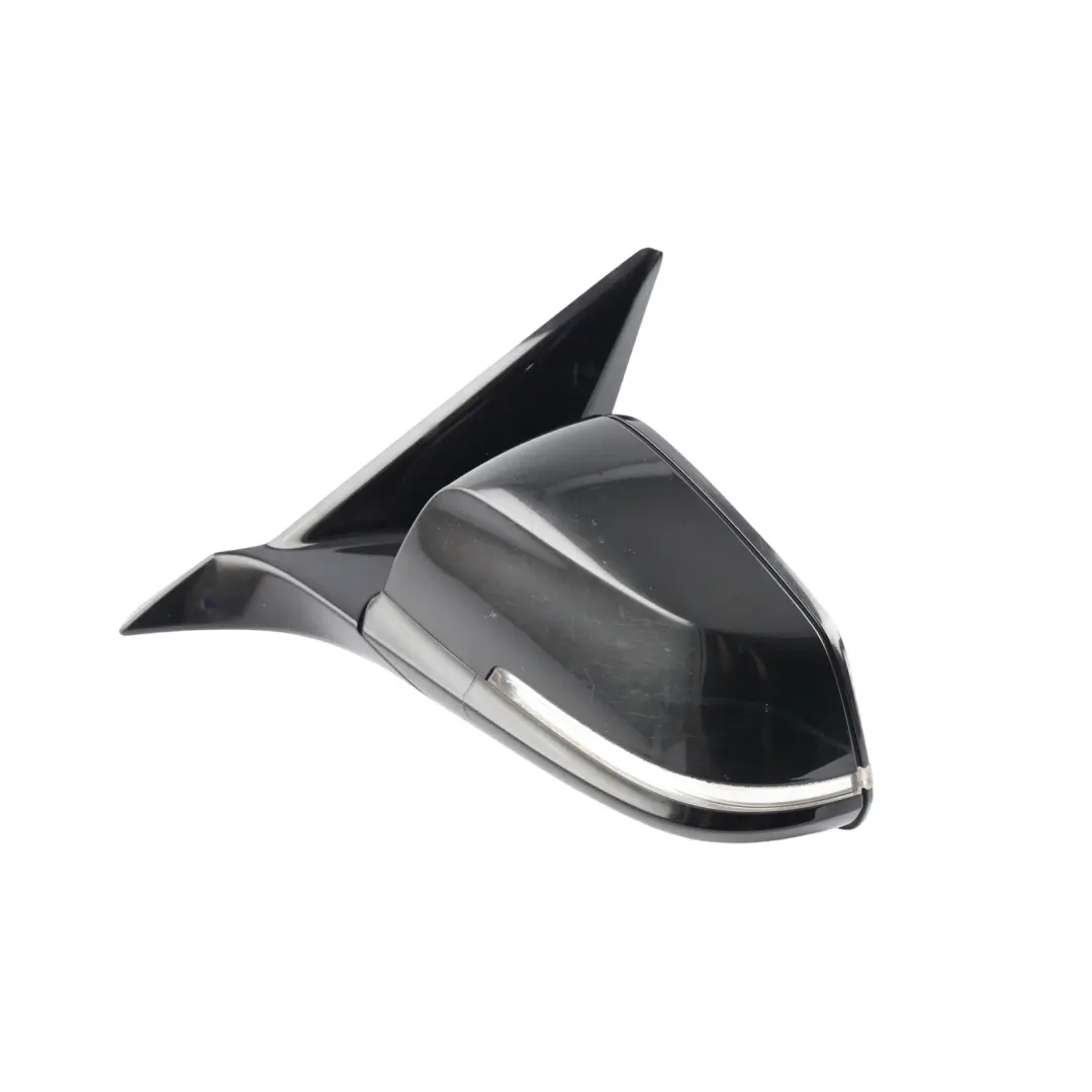 BMW F20 Wing Mirror Door Left Heated N/S High Gloss Black Sapphire Metallic 475 - SKU RHD-7242779-BS1 - Part number 7242779