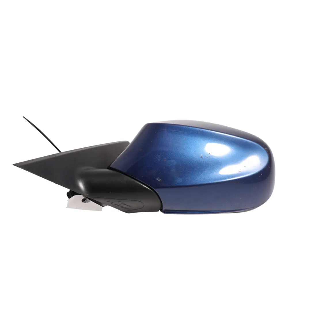 £BMW 1 Series E81 E82 E88 Left Heated Wing Mirror N/S Montegoblau Blue A51 - SKU RHD-7268307-MTB - Part number 7268307