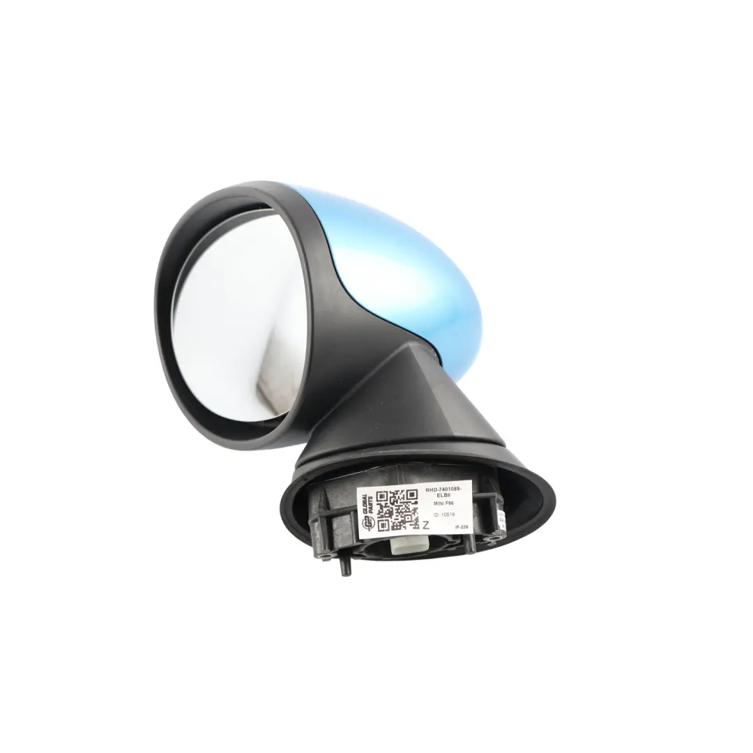 Outside Heated Wing Mirror Left N/S Electric Blue II B86 to Mini Cooper F55 F56 F57 with Part number 7401089 Mini Cooper F55 F56 F57 Outside Heated Wing Mirror Left N/S Electric Blue II B86 - SKU RHD-7401089-ELBII - Part number 7401089