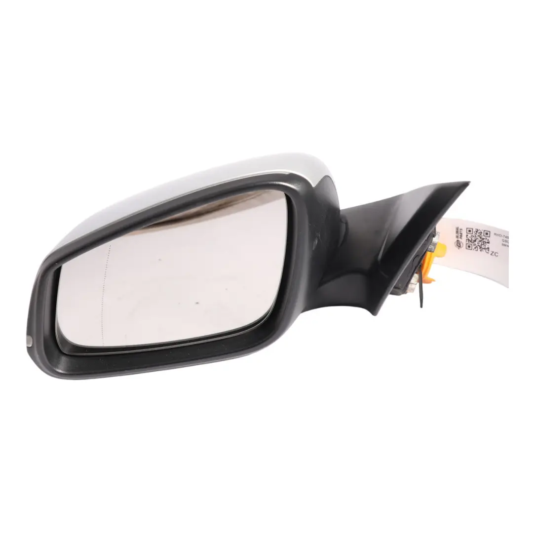 BMW F32 F33 F36 Front Wing Mirror Heated Auto Dip Left N/S Glacier Silber - A83 - SKU RHD-7459137-GSB - Part number 7459137