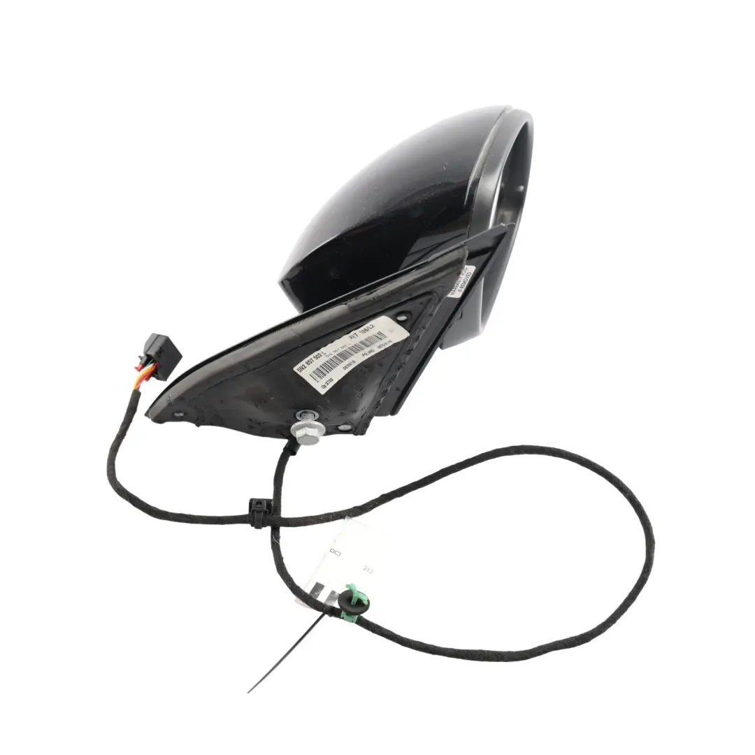 VW Sharan 7N Door Wing Mirror Electrical Power Fold Right O/S Deep Black - C9X - SKU RHD-7N2857508D-DBL - Part number 7N2857508D