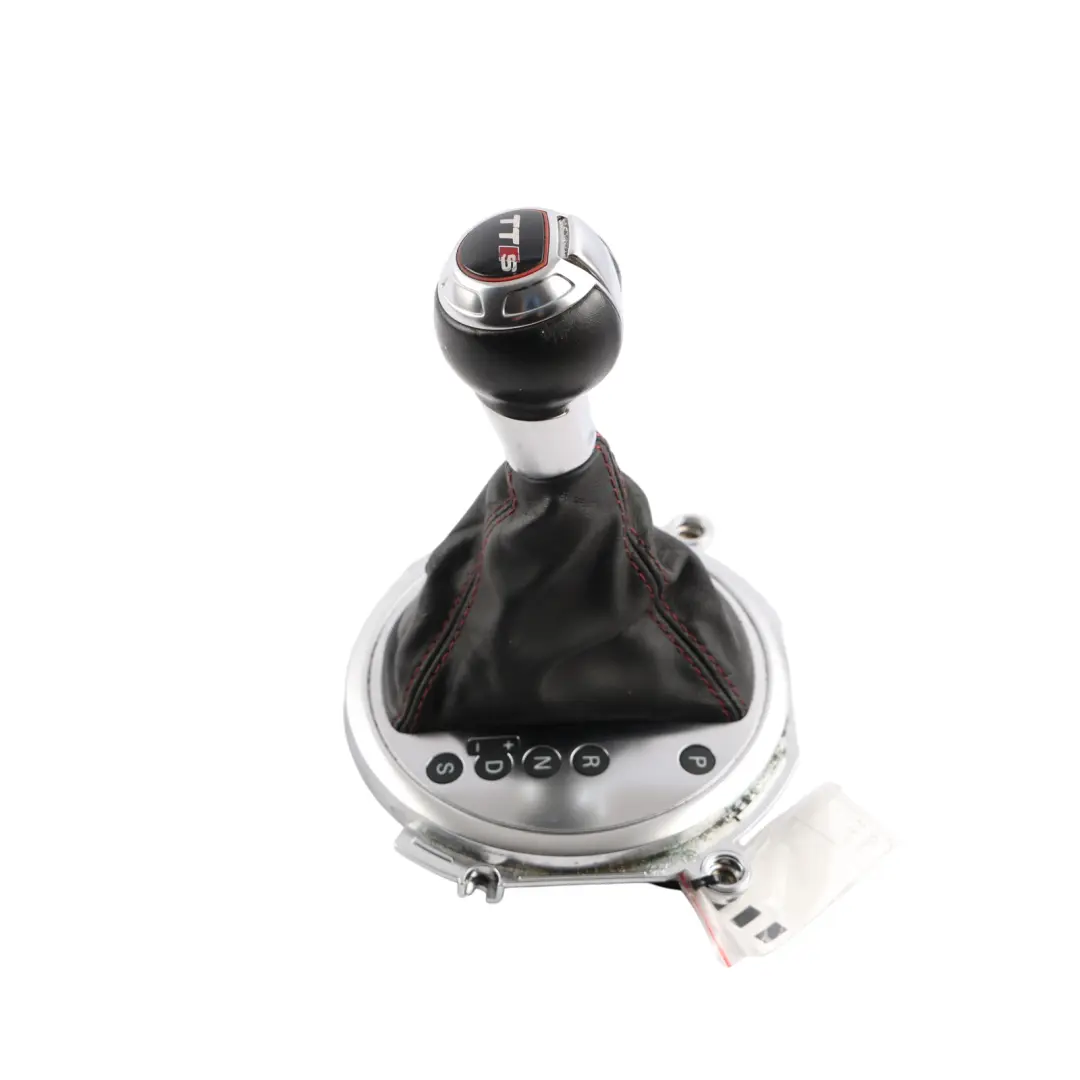 Audi TTS 8J Automatic Gear Shifter Stick Selector Knob Black Leather - SKU RHD-8J2713139G - Part number 8J2713139G