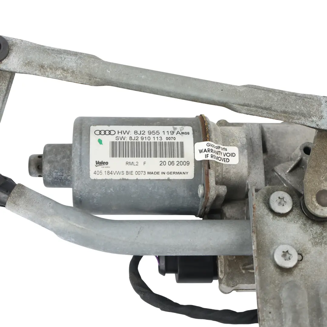 Audi TT 8J Mk2 Front Windscreen Wiper Motor Linkage - SKU RHD-8J2910113 - Part number 8J2910113