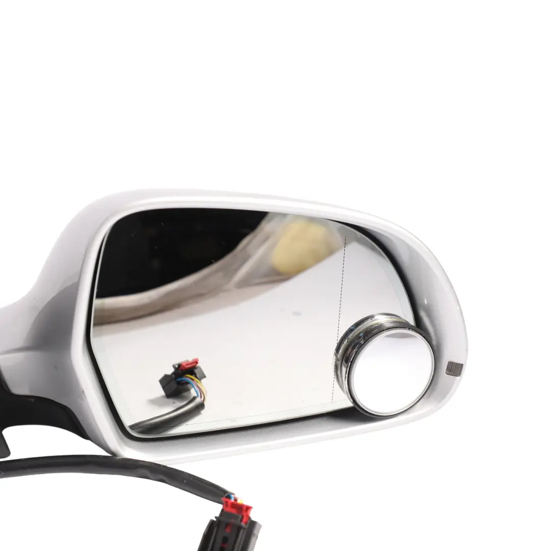Audi A4 B8 Door Mirror Wing Power Fold Right O/S Ice Silver - X7W - SKU RHD-8K2857410F-ICS - Part number 8K2857410F