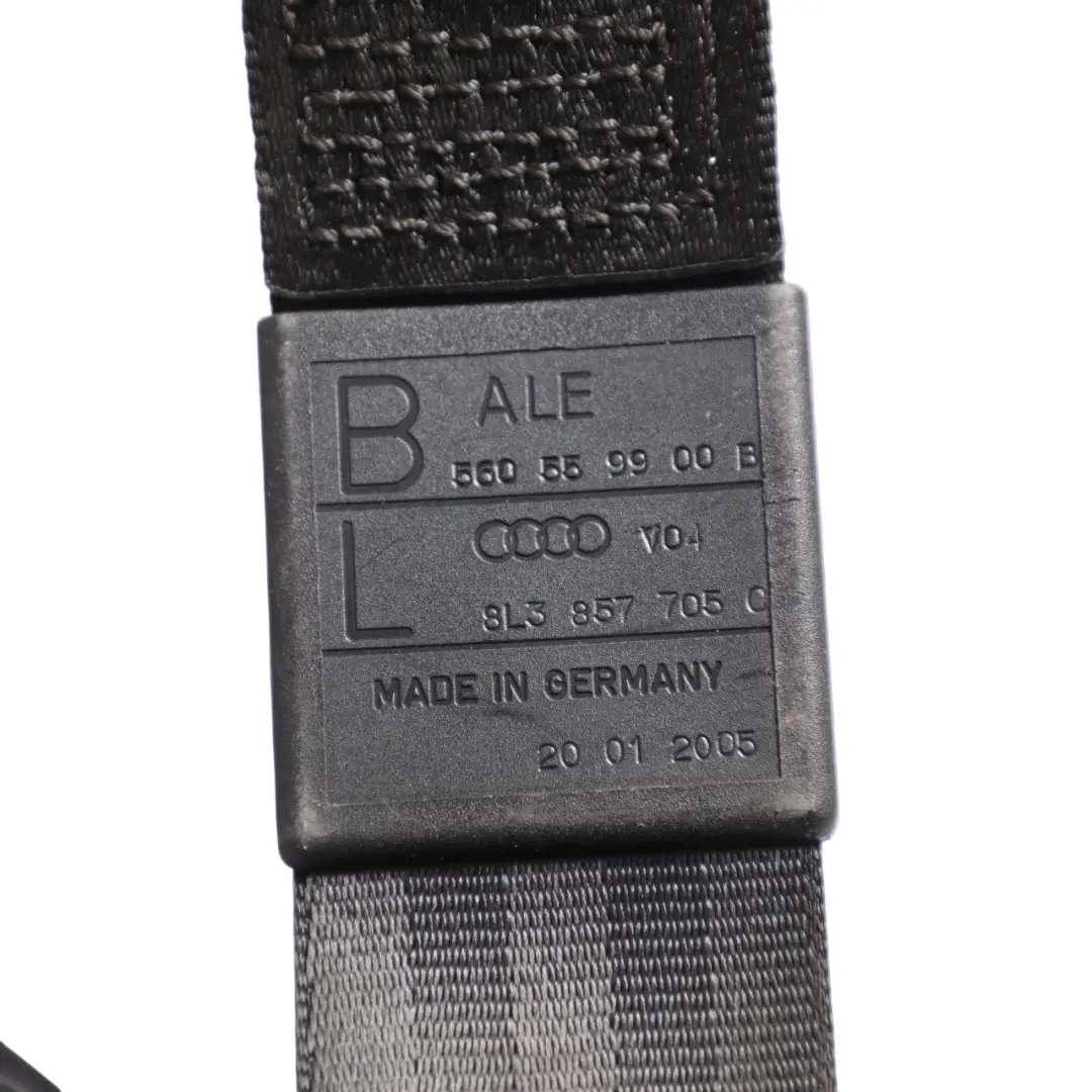 8L 3 Door Seat Belt Black Front Left Passenger Side N/S to Audi A3 with Part number 8L3857705C Audi A3 8L 3 Door Seat Belt Black Front Left Passenger Side N/S - SKU RHD-8L3857705C - Part number 8L3857705C
