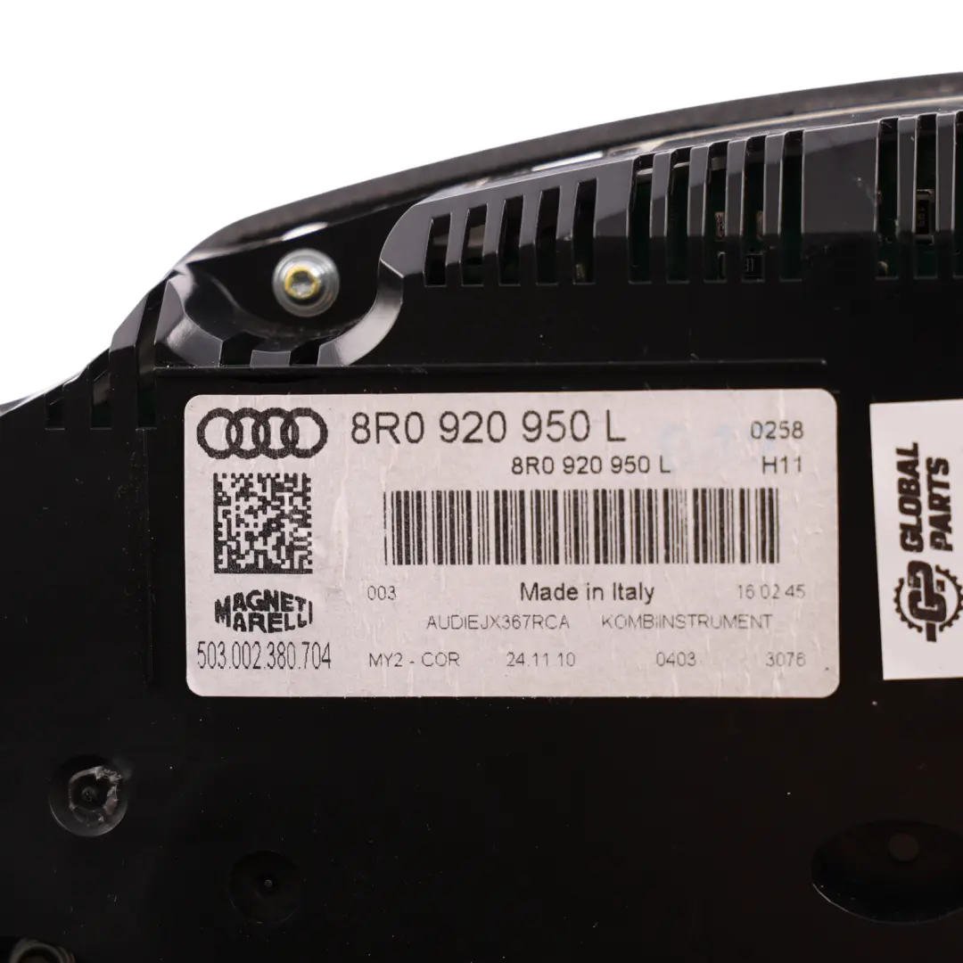 Instrument Cluster Speedometer Clocks Diesel Manual to Audi Q5 8R with Part number 8R0920950L Audi Q5 8R Instrument Cluster Speedometer Clocks Diesel Manual - SKU RHD-8R0920950L - Part number 8R0920950L