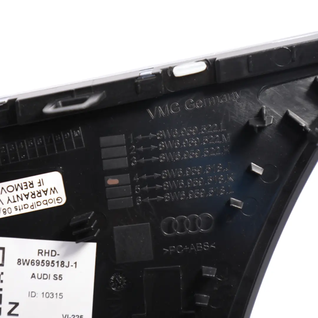 Door Trim Cover Panel Front Right O/S Black to Audi S5 F5 Coupe with Part number 8W6959518J Audi S5 F5 Coupe Door Trim Cover Panel Front Right O/S Black - SKU RHD-8W6959518J-1 - Part number 8W6959518J
