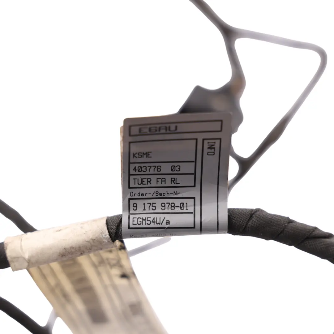 BMW E63 E64 Door Wiring Loom Harness Cable Front Right O/S 9175978 - SKU RHD-9175971 - Part number 9175971