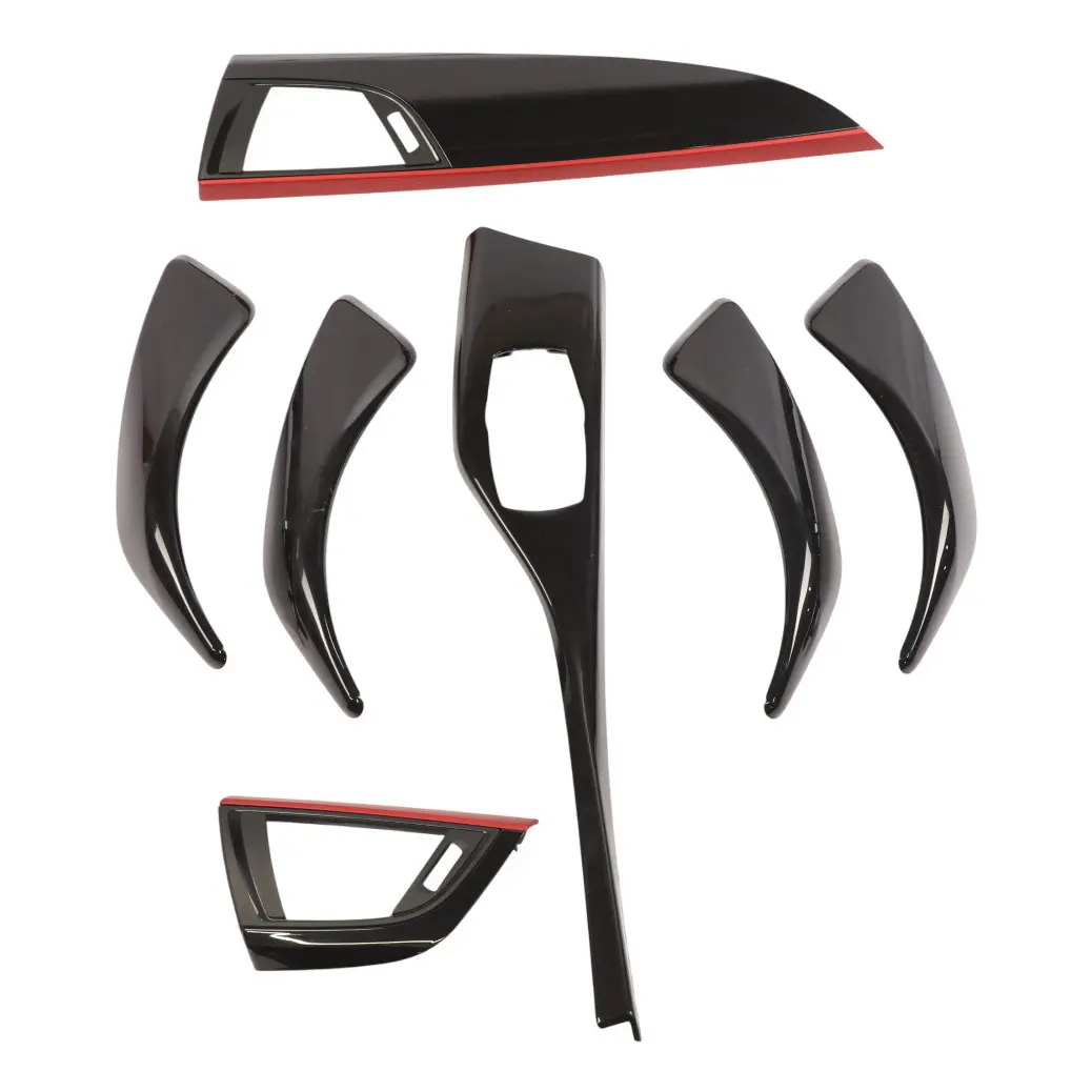 BMW 1 Series 2 F20 Set Trim Strip Dashboard Cover Black Glossy Korallrot Red