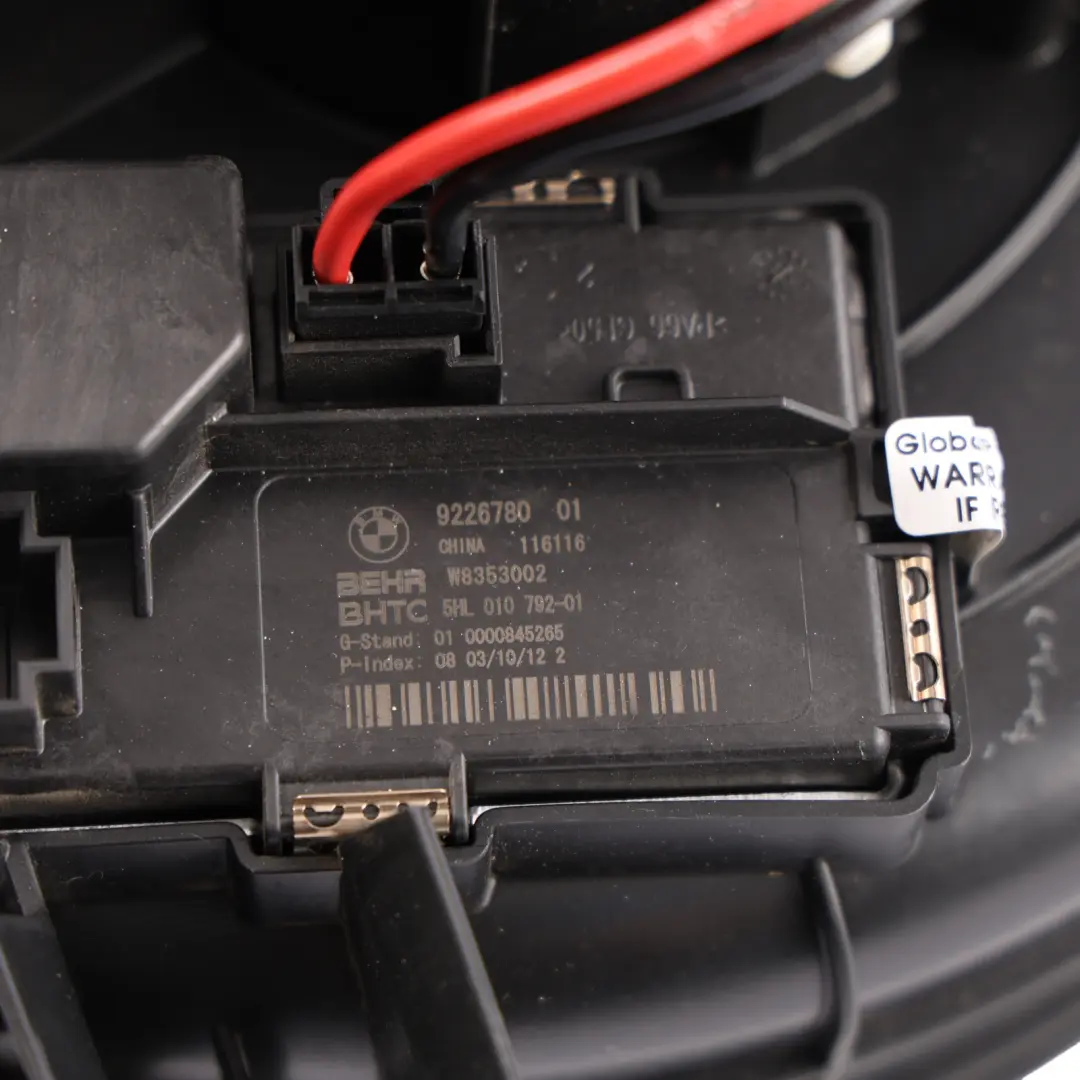 BMW F01 F10 F11 F12 Air Heater Fan Blower Unit Motor - SKU RHD-9248170-5 - Part number 9248170