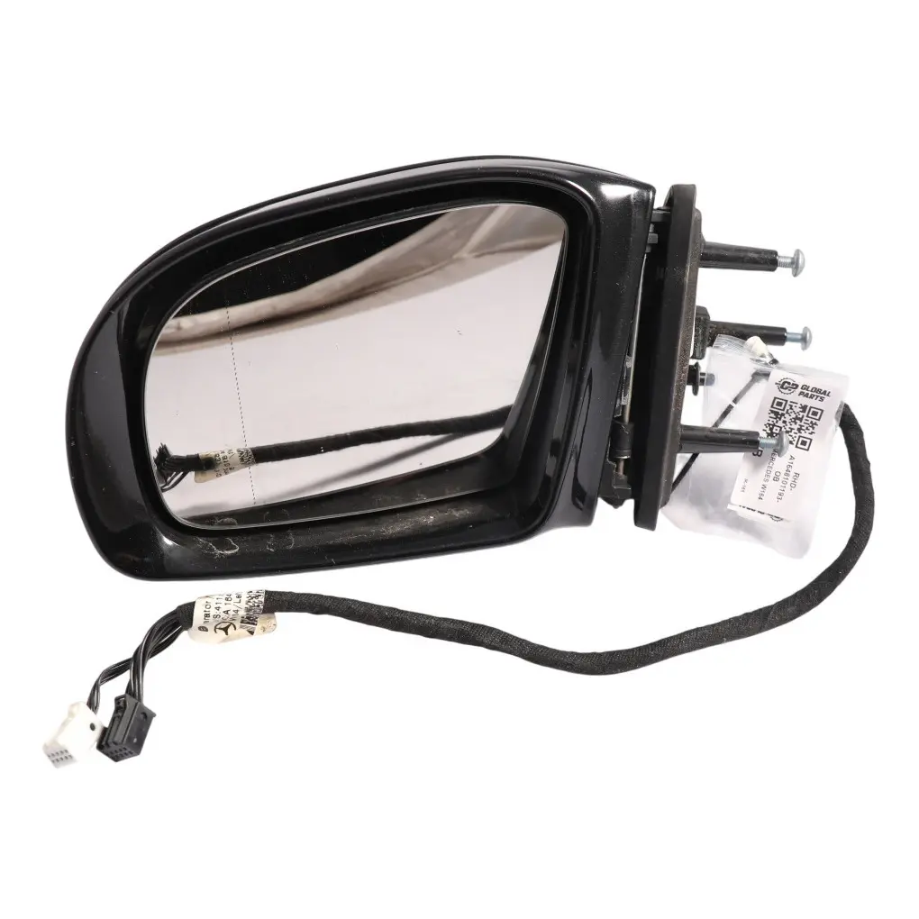 Mercedes ML W164 Wing Mirror Left N/S Power Fold Obsidian Black Metallic - 197