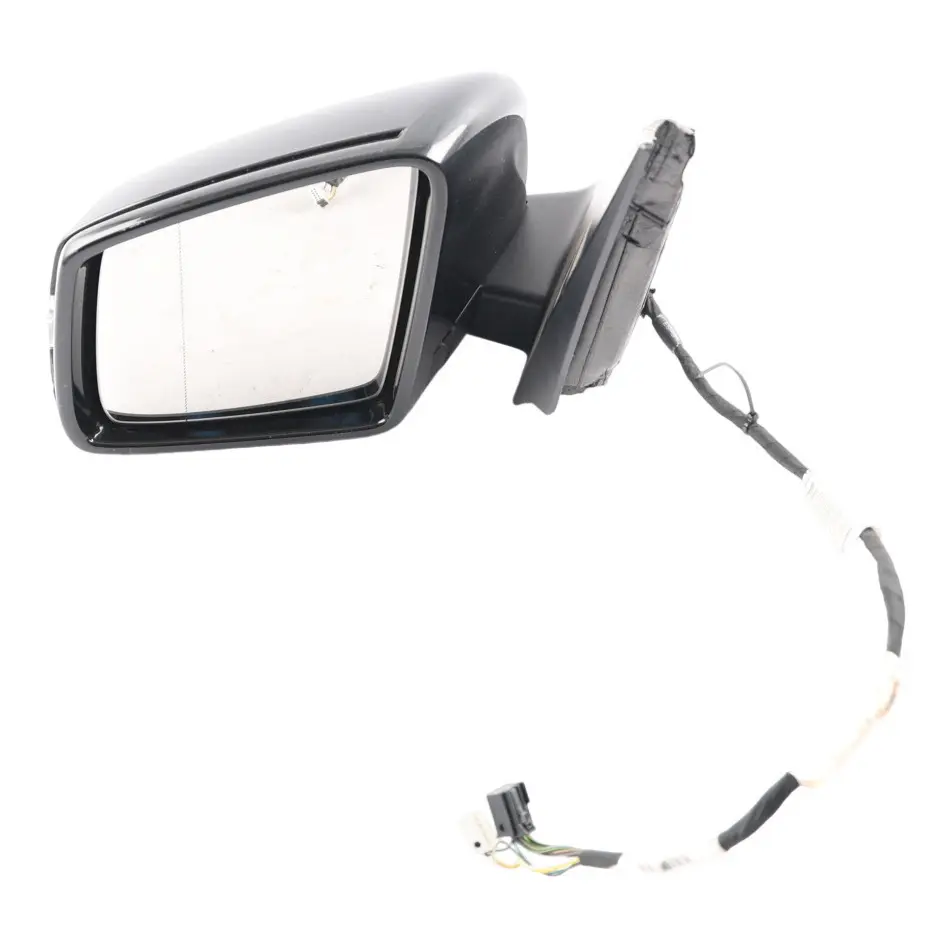 Mercedes ML W166 Wing Mirror Left N/S Power Fold Auto Dim Obsidian Black - 197
