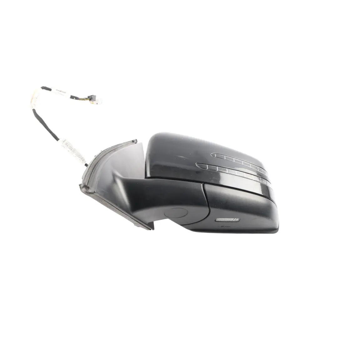 Mercedes ML W166 Wing Mirror Left N/S Power Fold Auto Dim Obsidian Black - 197 - SKU RHD-A1668108500-OB - Part number A1668108500