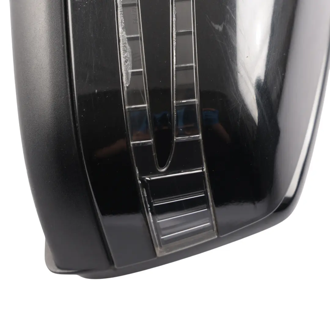 Mercedes ML W166 Wing Mirror Left N/S Power Fold Auto Dim Obsidian Black - 197 - SKU RHD-A1668108500-OB - Part number A1668108500