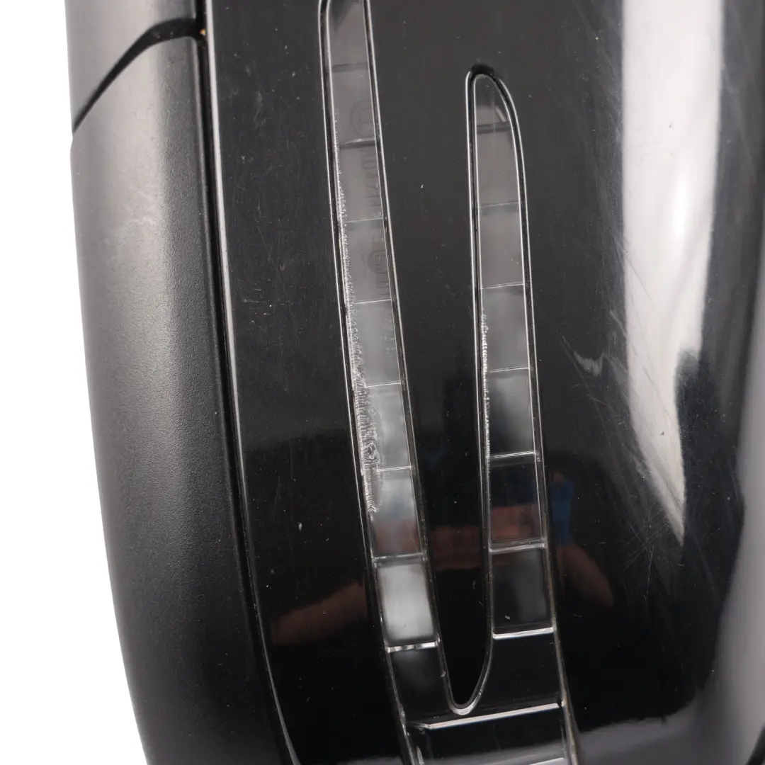 Mercedes ML W166 Wing Mirror Left N/S Power Fold Auto Dim Obsidian Black - 197 - SKU RHD-A1668108500-OB - Part number A1668108500