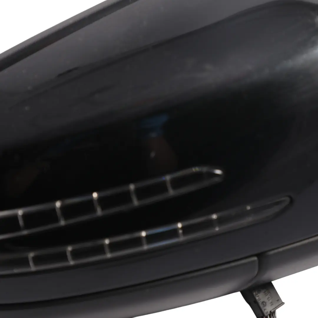 Door Wing Mirror Outside Power Fold Right O/S Kosmos Black - 191 to Mercedes W176 with Part number A1768100200 Mercedes W176 Door Wing Mirror Outside Power Fold Right O/S Kosmos Black - 191 - SKU RHD-A1768100200-KB - Part number A1768100200
