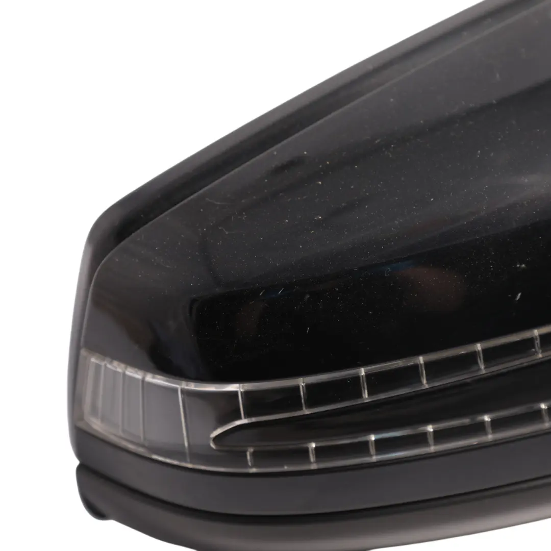 Door Wing Mirror Outside Power Fold Right O/S Kosmos Black - 191 to Mercedes W176 with Part number A1768100200 Mercedes W176 Door Wing Mirror Outside Power Fold Right O/S Kosmos Black - 191 - SKU RHD-A1768100200-KB - Part number A1768100200