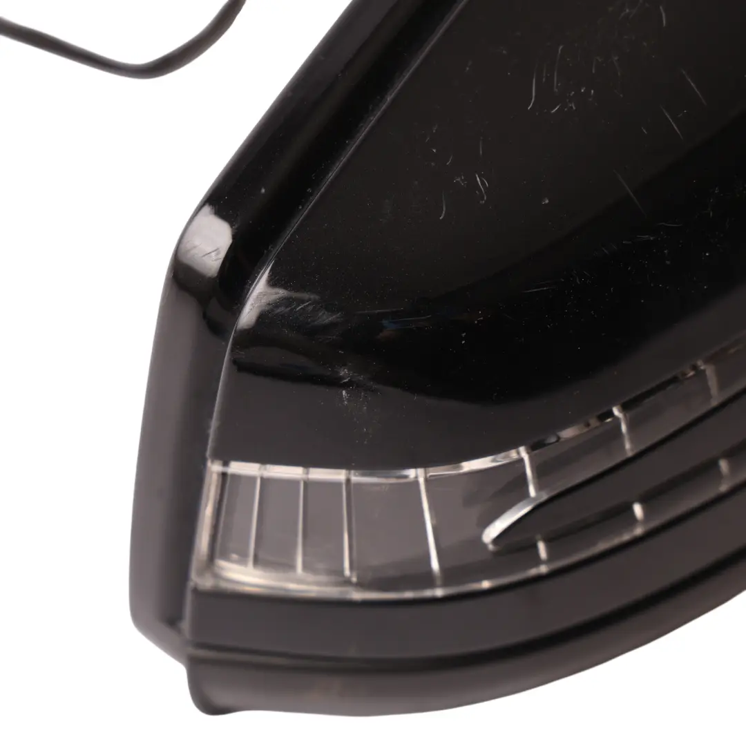 Door Wing Mirror Right O/S Outside Power Fold Kosmos Black - 191 to Mercedes W176 with Part number A1768100400 Mercedes W176 Door Wing Mirror Right O/S Outside Power Fold Kosmos Black - 191 - SKU RHD-A1768100400-KB1 - Part number A1768100400