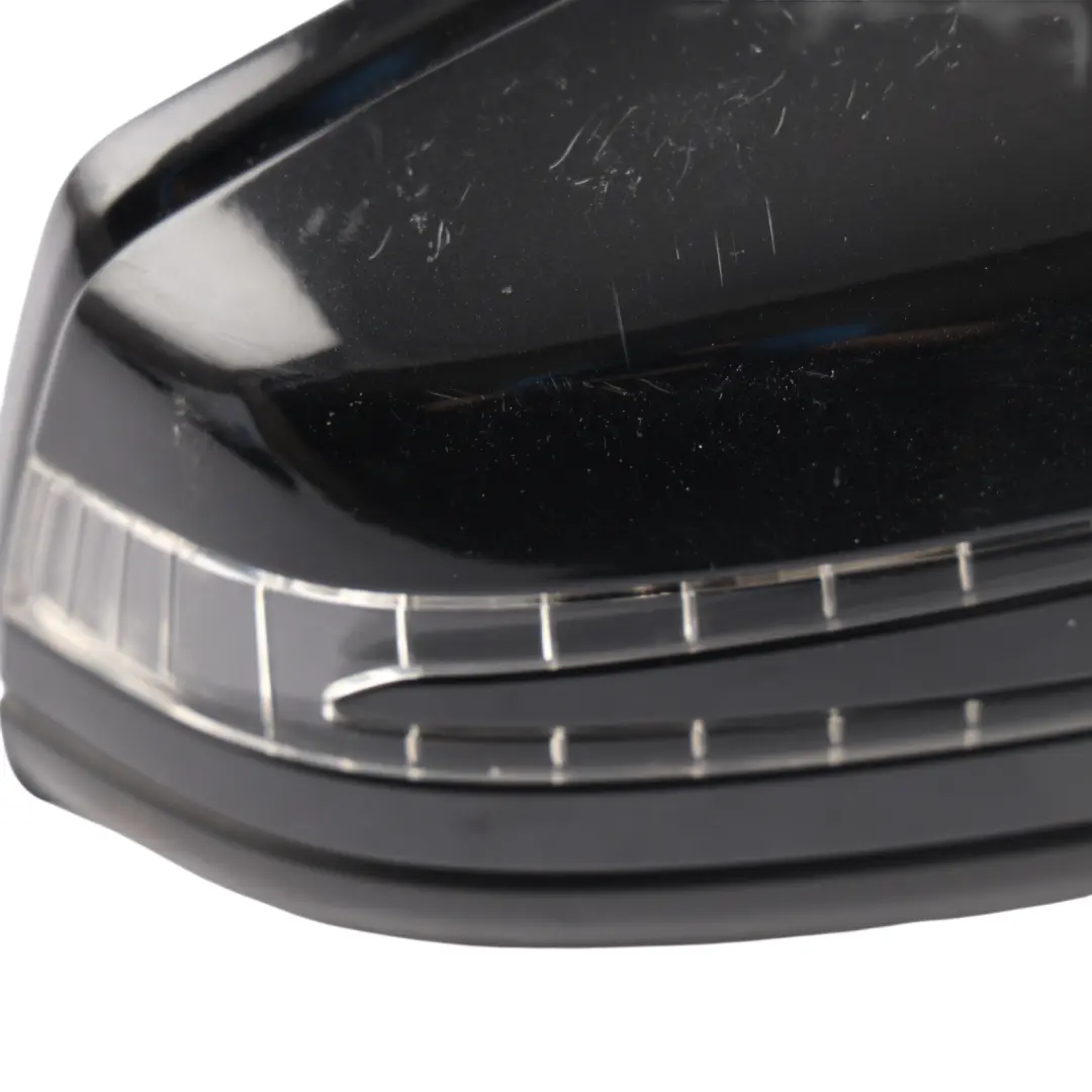 Door Wing Mirror Right O/S Outside Power Fold Kosmos Black - 191 to Mercedes W176 with Part number A1768100400 Mercedes W176 Door Wing Mirror Right O/S Outside Power Fold Kosmos Black - 191 - SKU RHD-A1768100400-KB1 - Part number A1768100400