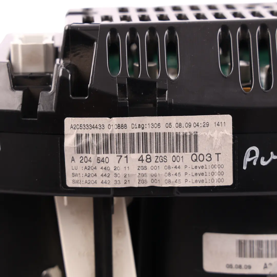 Mercedes S204 Instrument Cluster Speedometer Petrol Automatic - SKU RHD-A2045407148 - Part number A2045407148