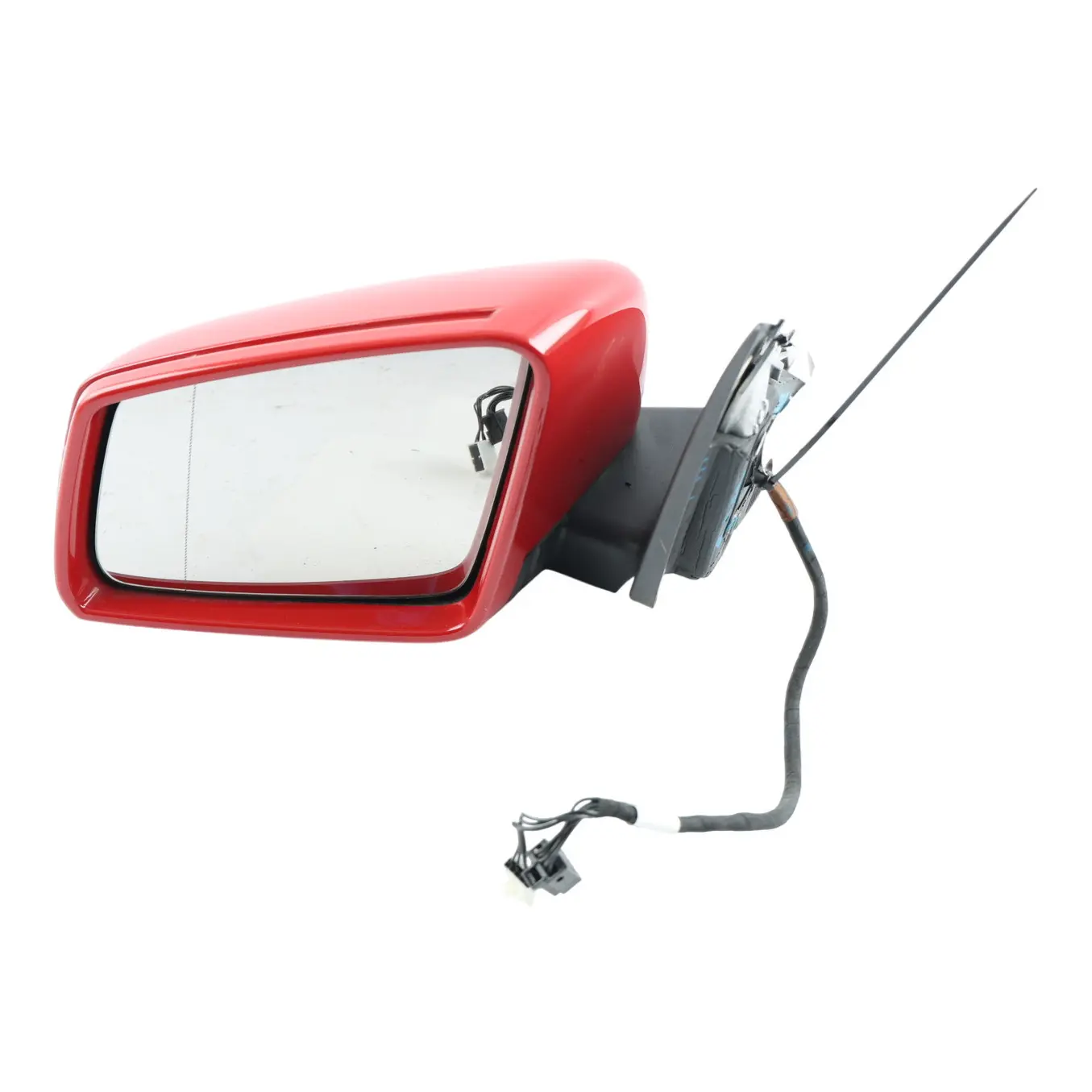 Mercedes W204 Wing Mirror Power Fold Door Left N/S Outside Fire Opal Red - 590