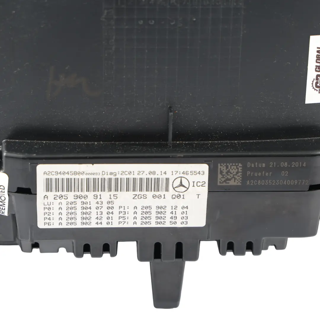 Instrument Cluster Speedo Clocks Petrol Manual to Mercedes W205 with Part number A2059009115 Mercedes W205 Instrument Cluster Speedo Clocks Petrol Manual - SKU RHD-A2059009115 - Part number A2059009115